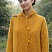 Mustard Frost Flower cardigan pattern