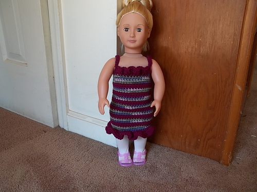 Frilly Sweater Dress for 18 inch doll photo 3
