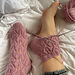 Knitting pattern Ankle Leaves socks 
