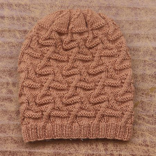 Twisted stitches brain hat