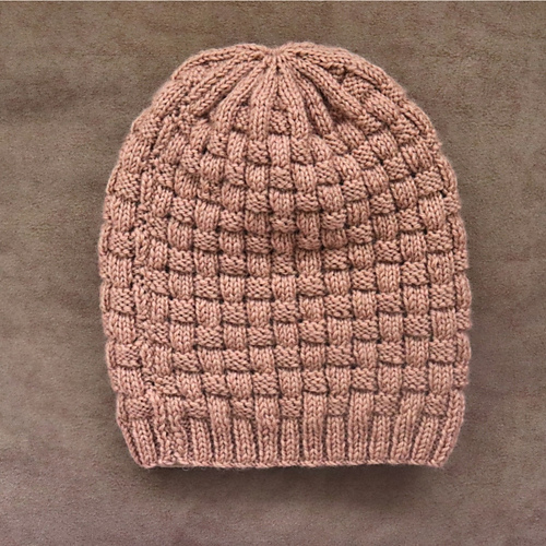 Basketweave Loose Fitting Beanie