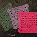 Happy Heart coaster pattern 