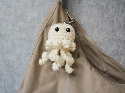 Crochet Jellyfish Keychain