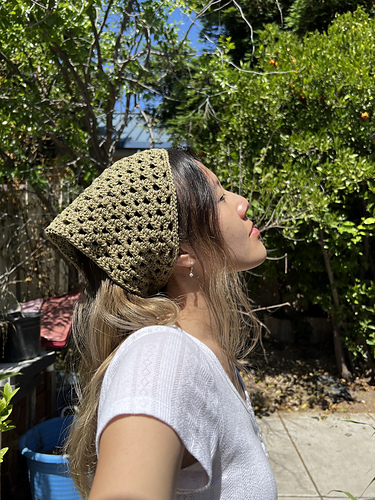 Granny Square Triangle Bandana/Headscarf photo 3