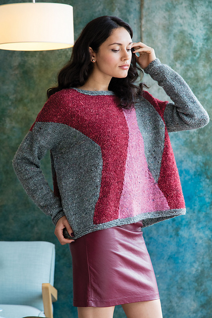 Intarsia Sweater pattern by Mari Tobita