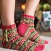 Holly Berry Christmas Socks pattern 