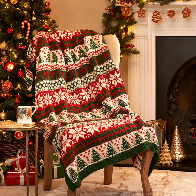Ravelry: Woodside Christmas Blanket pattern by Jenny Watson