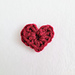 Mini Crochet Heart Applique pattern 
