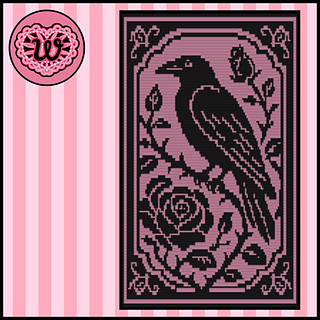 A Ravens' Rose Overlay Mosaic Crochet Blanket Pattern