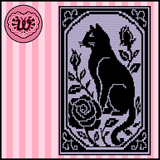 The Rose Guardian Overlay Mosaic Crochet Wall Hanging Decor Pattern