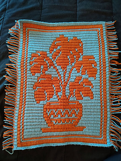 Potted Paradise Mosaic Crochet Wall Hanging Decor Pattern