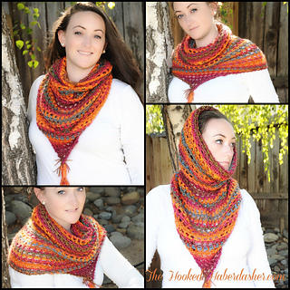 Ravelry: Wimple Hood Bandanna Cowl Scarf pattern by Wendy Bickford