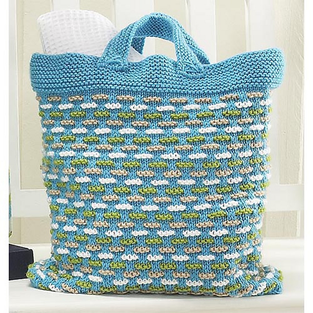 Ravelry Summer Bag Collection Basketweave Bag pattern by Willow Yarns