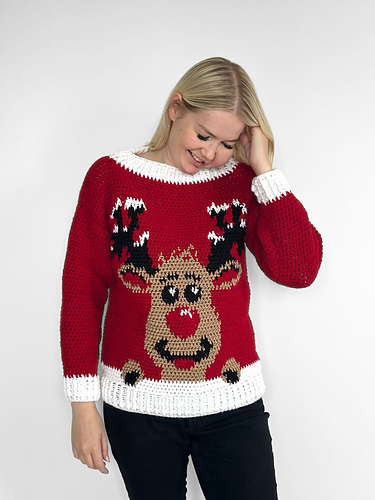 Reindeer Christmas Sweater photo 2