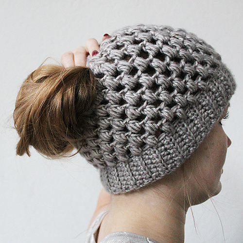 PUFF STITCH BUN HAT photo 1