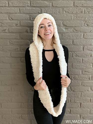 Faux Fur Hooded Infinity Scarf photo 8
