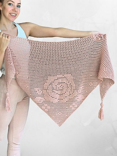 Ravelry patroon: Bella Rosa Shawl