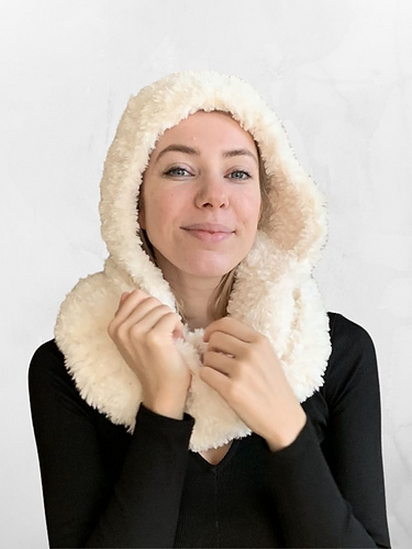Faux Fur Hooded Infinity Scarf photo 2