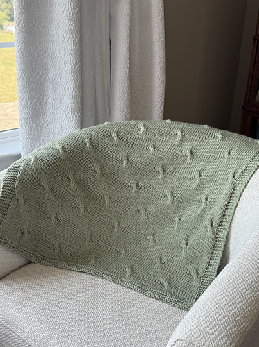 Bells Of Ireland Knit Blanket