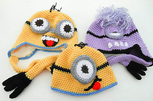 Ravelry: Minion Character Hat with hands pattern by Wistfully Woolen