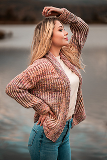 Model is wearing a size 41" with 7" positive ease