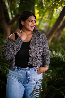 Size 47" bust wearing size 5, body length easily customizable
feat. Katia Concept Cotton Merino
