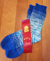 Received a 2nd place ribbon at the 2025 Chilliwack Fair in the handknit sock class.