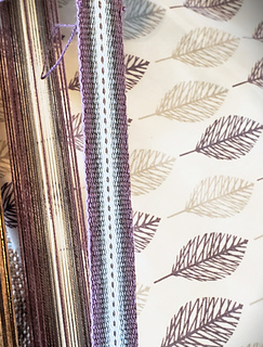 Band in progress and the fabric that inspired it.
