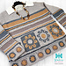 Maglia piastrelle fiorite pattern 