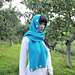 Convertible scarf Turquoise pattern 
