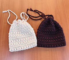 Crochet Simple Drawstring Pouch