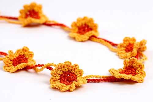 Necklace or Bracelet: Tiny Sunflowers photo 1