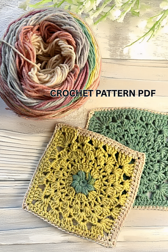 Vintage Floral Granny Square