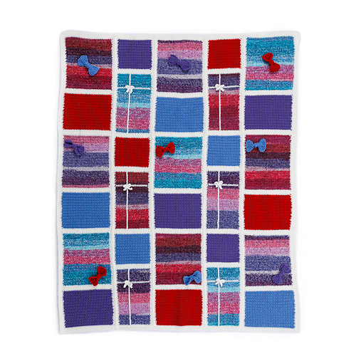 Wrapped In Gifts Blanket - Red Heart Design Team