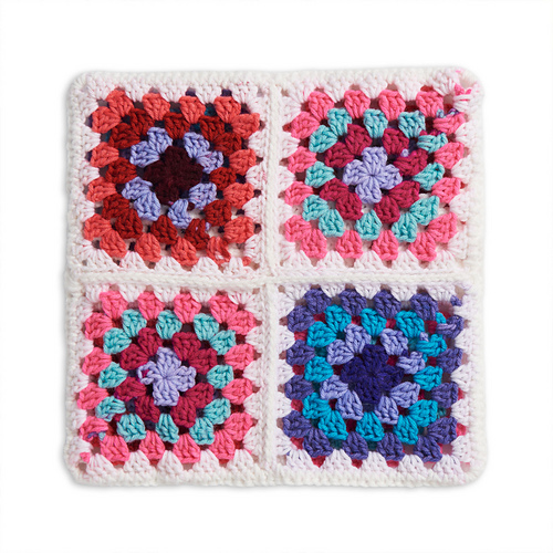 Pawsome Patchwork Granny Square Pet Bed - Red Heart Design Team