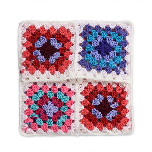 Pawsome Patchwork Granny Square Pet Bed - Red Heart Design Team