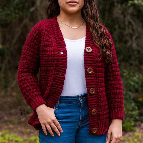 Crimson Cardigan - Yay For Yarn Patterns