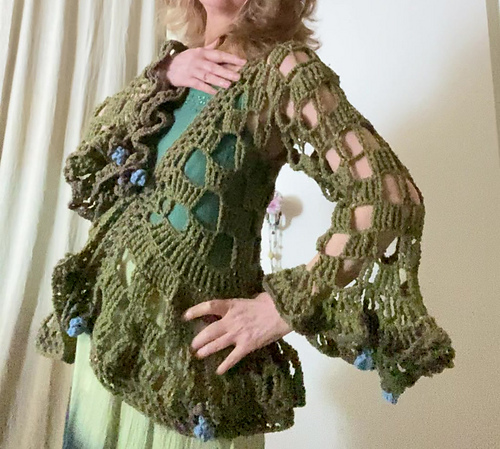 Hip to be Square Floral Crochet Cardigan