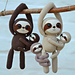 Sloth mom and baby pattern