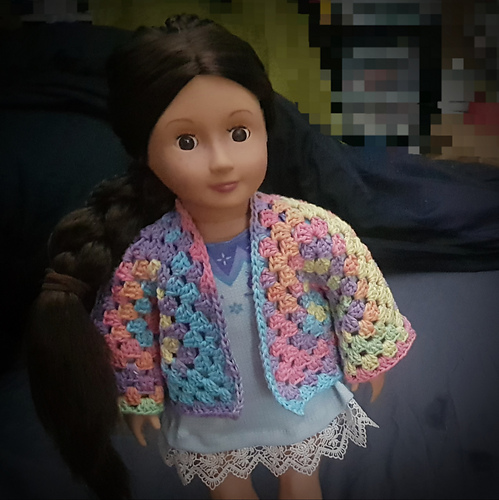 Hexagon Cardigan for Dolls