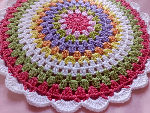 Multicolour Round Doily