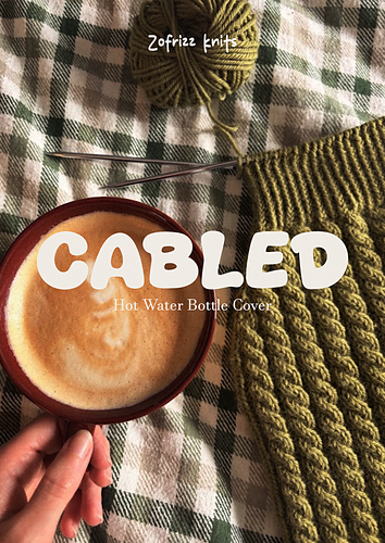 Cabled Hot Water Bottle Cover