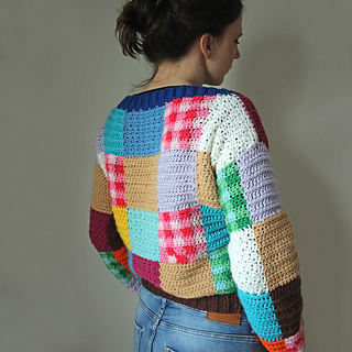 jw anderson patchwork cardigan pattern