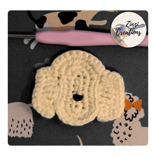 DK (8) ply Yellow Wool
Nose surface crochet.