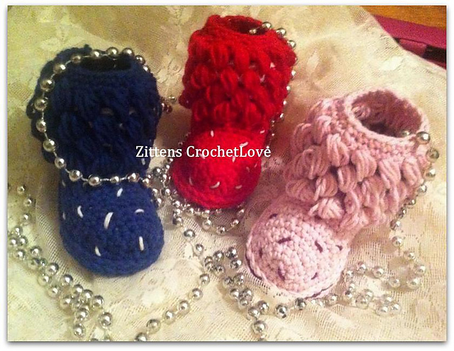 Ravelry: Baby bubble booties pattern by Jeanette Wiberg