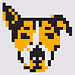Astro Dog Tapestry pattern 