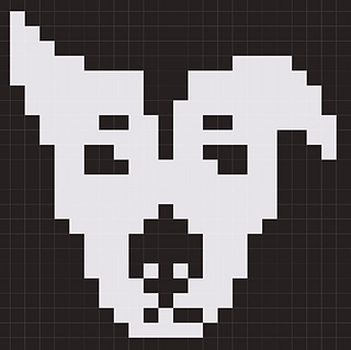 simple black and white dog image