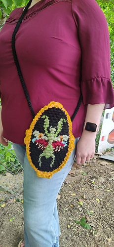 Praying Mantis in a Frame Crossbody Bag
