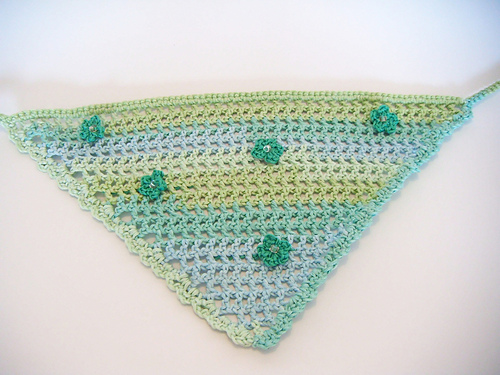 Summer crochet hair scarf