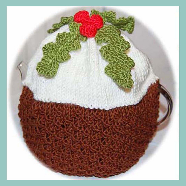 Ravelry Chocolate Christmas Pudding Tea Cozy pattern by Adel Kay